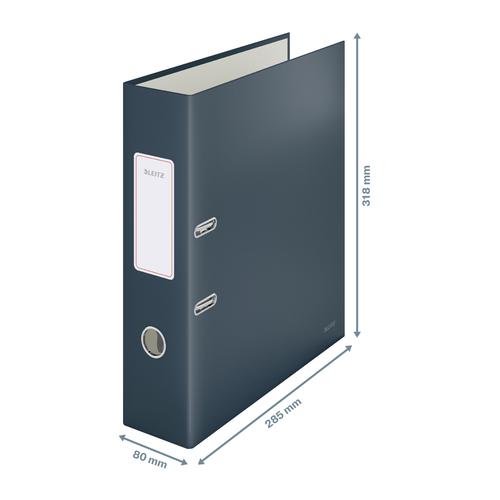 Leitz Lever Arch File 180 Cosy A4 80mm Velvet Grey (Pack 6) - 10610089 21538AC