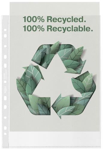 Rexel 100% Recycled A4 Punched Pocket (Pack of 100) 2115702