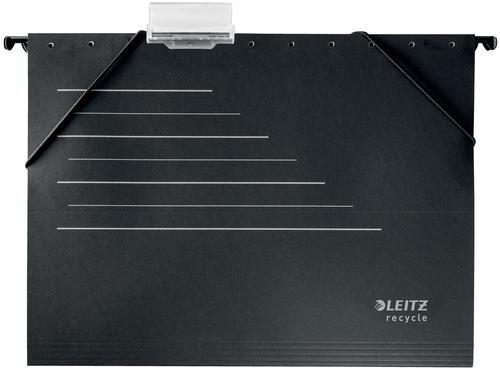 Leitz Alpha Recycle Suspension File A4 Black (Pack of 10) 19210095 - LZ12706
