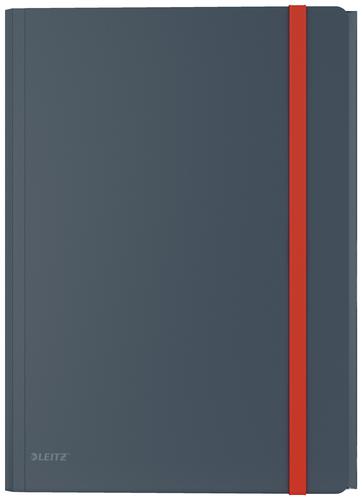 Leitz Cosy Mobile 3-Flap Folder with Pocket A4, Velvet Grey - Outer carton of 10