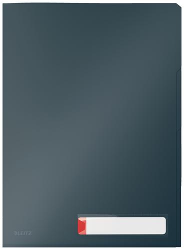 Leitz Cosy Privacy Tab Folder A4, 3 tabs, Velvet Grey - Outer carton of 12