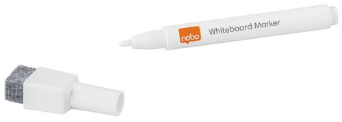 Nobo Whiteboard Pen White Fine Bullet Tip 6 Pack