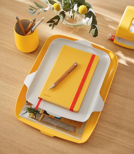 Leitz Cosy Letter Tray with Desk Organiser A4. Warm Yellow