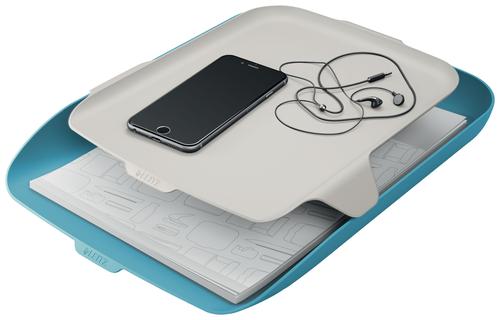 Leitz Cosy Letter Tray with Desk Organiser A4. Calm Blue