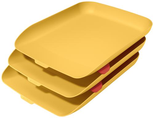 Leitz Cosy Letter Tray A4 Warm Yellow (Pack of 3) 53582019