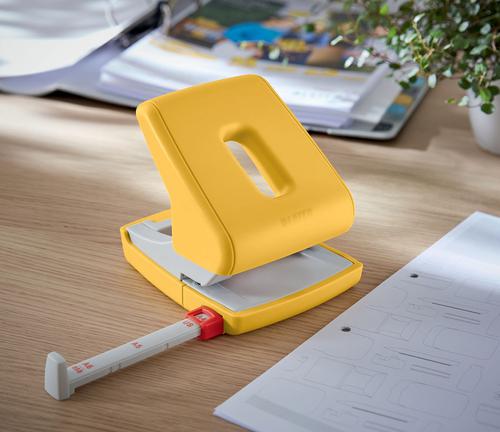 Leitz Cosy Hole Punch 2 hole punch 30 sheets Warm Yellow