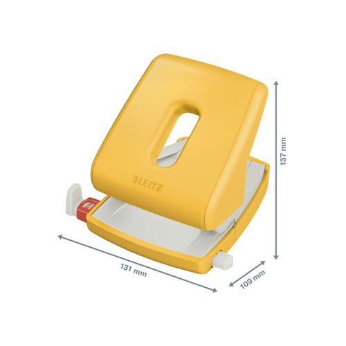 Leitz Cosy Hole Punch 2 hole punch 30 sheets Warm Yellow