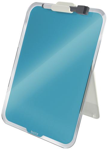 Leitz Cosy Glass Drywipe Desktop Easel Whiteboard Calm Blue 39470061