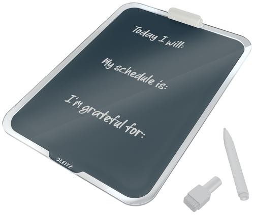 Leitz Cosy Glass Desktop Easel Velvet Grey 39470089 Glass Boards 56515AC
