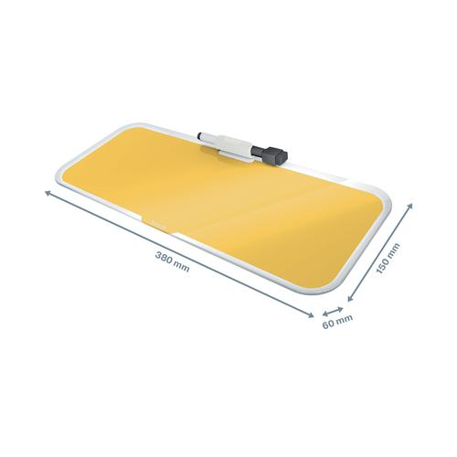 Leitz Cosy Glass Desk Notepad Warm Yellow Glass Boards DS2368