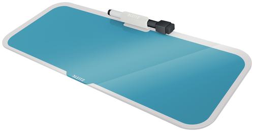 Leitz Cosy Glass Drywipe Desktop Whiteboard Pad Calm Blue 52690061