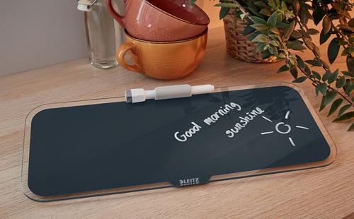 Leitz Cosy Glass Desk Notepad Velvet Grey 52690089