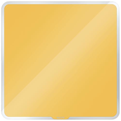 Leitz Cosy Magnetic Glass Whiteboard 450x450mm Warm Yellow