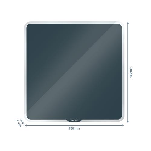 Leitz Cosy Magnetic Glass Whiteboard 45 x 45 cm Velvet Grey 32669J