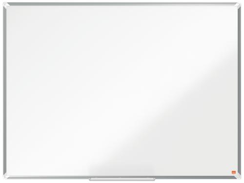 Nobo Premium Plus Magnetic Enamel Whiteboard Aluminium Frame 1200x900mm 1915145 ACCO Brands