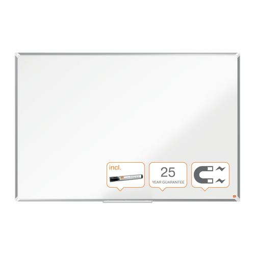 Nobo Premium Plus Magnetic Enamel Whiteboard Aluminium Frame 1500x1000mm 1915146 ACCO Brands