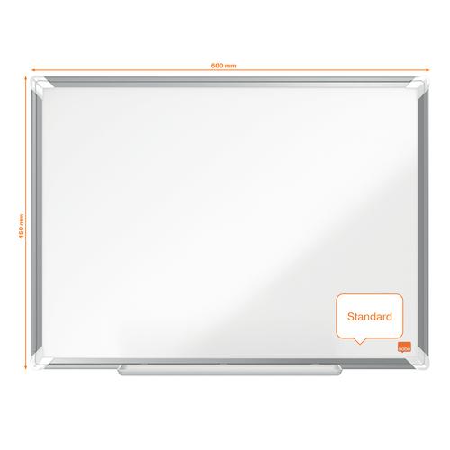 Nobo Premium Plus Steel  Whiteboard 600 x 450 Drywipe Boards DW2046