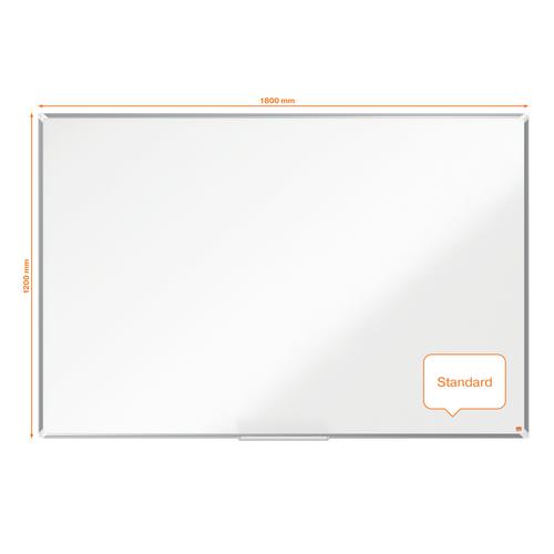 NB60833 Nobo Premium Plus Steel Magnetic Whiteboard 1800 x 1200mm 1915161