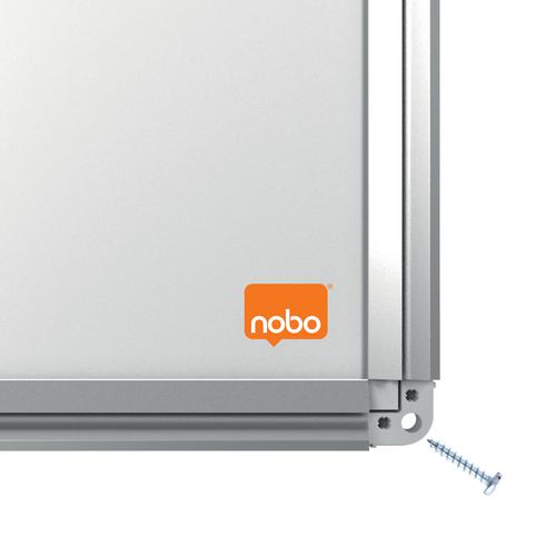 Nobo Premium Plus Non Magnetic Melamine Whiteboard Aluminium Frame 600x450mm 1915166 ACCO Brands