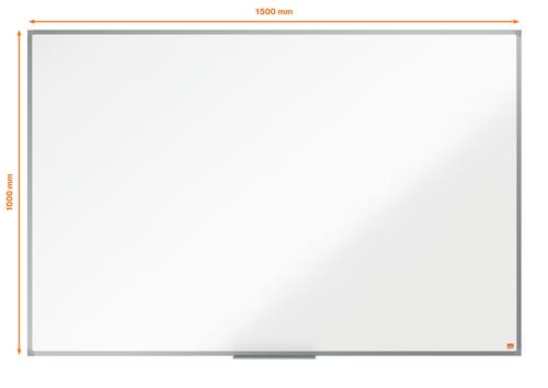 Nobo Essence Non Magnetic Melamine Whiteboard Aluminium Frame 1500x1000mm 1915207 ACCO Brands