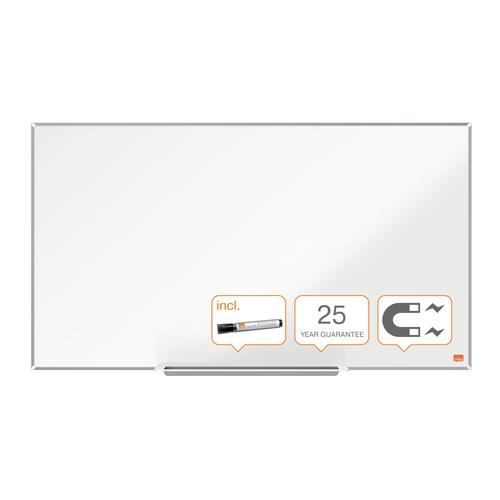 Nobo Impression Pro Widescreen Magnetic Enamel Whiteboard Aluminium Frame 890x500mm 1915249 54415AC