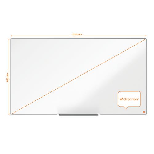 Nobo Impression Pro Widescreen Magnetic Nano Clean Whiteboard Aluminium Frame 1220x690mm 1915255 54457AC