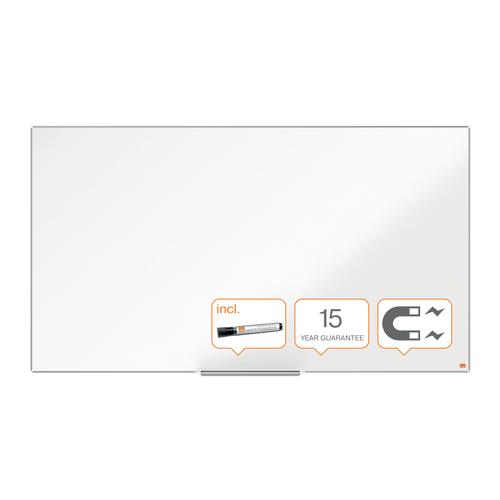 Nobo Impression Pro Widescreen Magnetic Nano Clean Whiteboard Aluminium Frame 1550x870mm 1915256 54464AC Buy online at Office 5Star or contact us Tel 01594 810081 for assistance