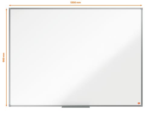 Nobo Essence Non Magnetic Melamine Whiteboard Aluminium Frame 1200x900mm 1915271 ACCO Brands