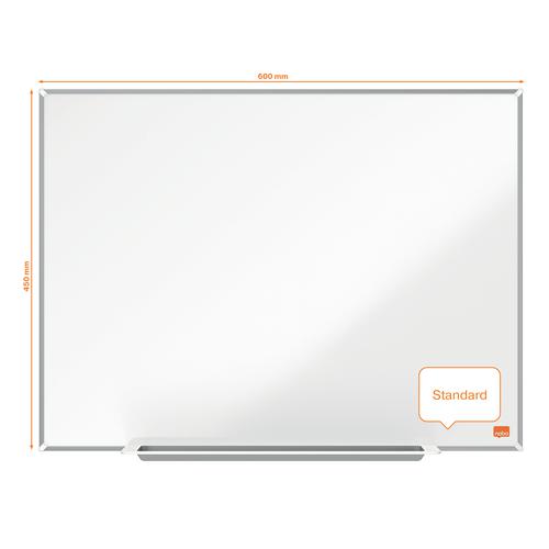 Nobo Impression Pro Magnetic Enamel Whiteboard Aluminium Frame 600x450mm 1915394 54478AC