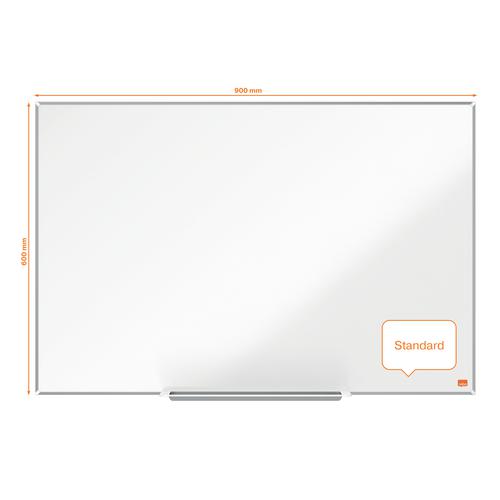 Nobo ImpressionPro Whiteboard Enamel 900 x 600 Drywipe Boards DW2021