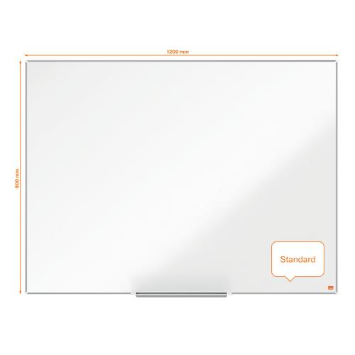 Nobo Impression Pro Magnetic Enamel Whiteboard Aluminium Frame 1200x900mm 1915396