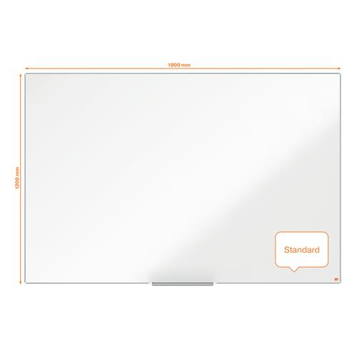 Nobo Impression Pro Magnetic Enamel Whiteboard Aluminium Frame 1800x1200mm 1915399