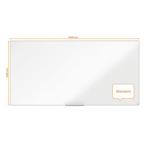 Nobo Impression Pro Magnetic Enamel Whiteboard Aluminium Frame 2400x1200mm 1915400 54513AC Buy online at Office 5Star or contact us Tel 01594 810081 for assistance
