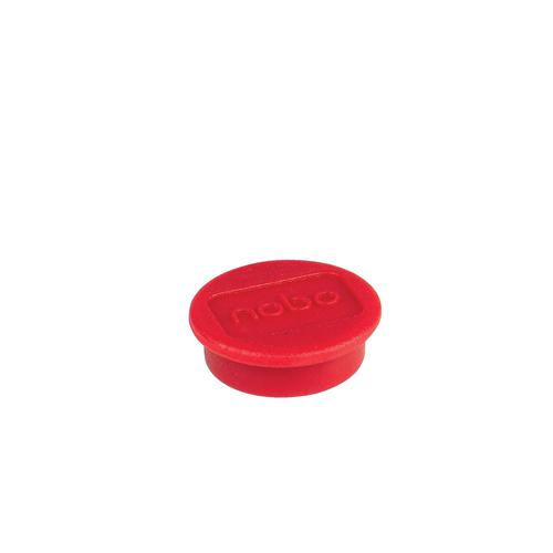 Nobo Magnetic Whiteboard Magnets 10 Pack 13mm Coloured Magnets Red