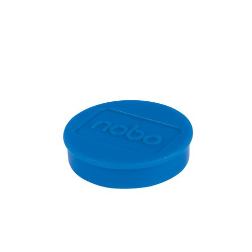 Nobo Magnetic Whiteboard Magnets 10 pack 32mm Coloured Magnets Blue