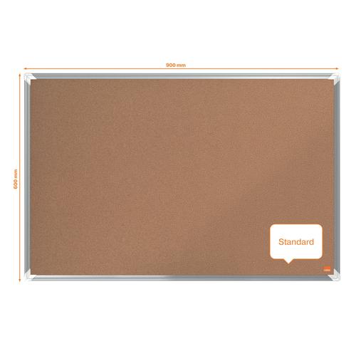 Nobo Premium Plus Cork Notice Board 900 x 600mm 1915180 - NB60852