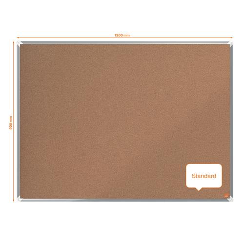 NB60853 Nobo Premium Plus Cork Notice Board 1200 x 900mm 1915181
