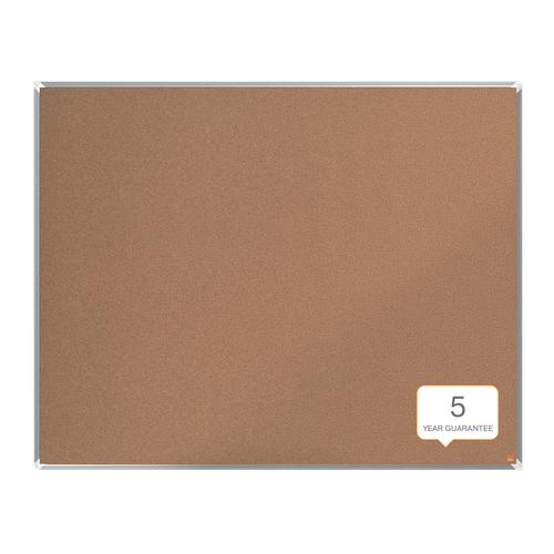 Cork notice board with a modern stylish aluminum trim and fixed with a through corner wall mounting. Excellent cork notice board surface to pin and display your notices. Size: 1500x1200mm.