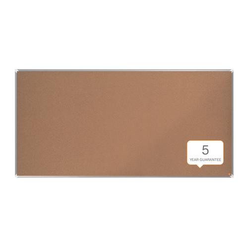 Cork notice board with a modern stylish aluminium trim and fixed with a through corner wall mounting. Excellent cork notice board surface to pin and display your notices.Size: 2000x1000mm.