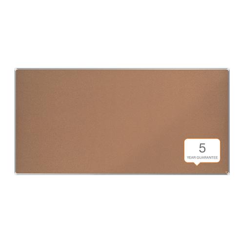 Cork notice board with a modern stylish aluminum trim and fixed with a through corner wall mounting. Excellent cork notice board surface to pin and display your notices. Size: 2400x1200mm.