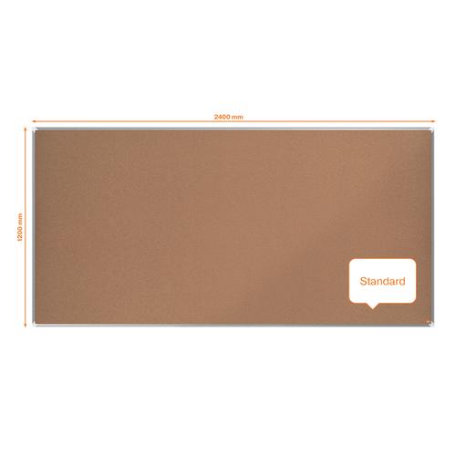 Nobo Premium Plus Cork Noticeboard Aluminium Frame 2400x1200mm 1915186 55115AC Buy online at Office 5Star or contact us Tel 01594 810081 for assistance