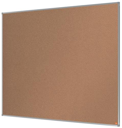 NB60881 | Cork notice board with an anodised aluminum trim and fixed by a through corner wall mounting. Excellent Cork notice board surface to pin and display your notices. Size: 1500x1200mm.