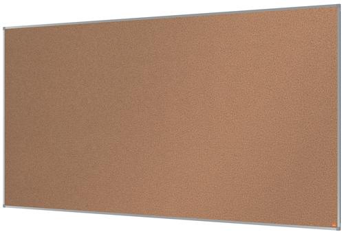 Cork notice board with an anodised aluminum trim and fixed by a through corner wall mounting. Excellent Cork notice board surface to pin and display your notices. Size: 2400x1200mm.