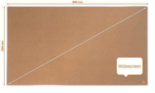 Nobo 1915415 Impression Pro 890x500mm Widescreen Cork Notice Board 31959J