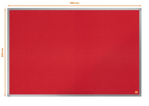 Nobo Essence Felt Notice Board Red 900x600mm - 1904066  22168AC
