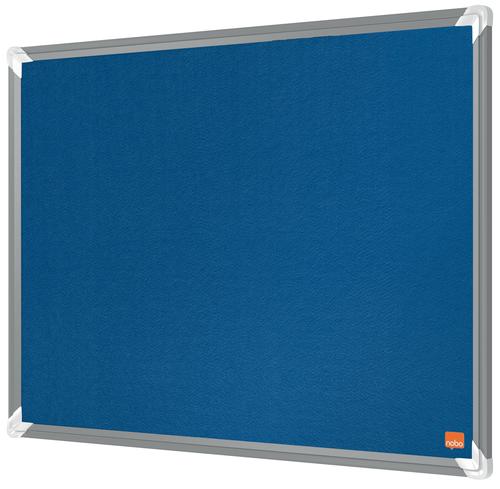 Nobo Premium Plus Felt Notice Board 600 x 450mm Blue 1915187 Pin Boards NB60859