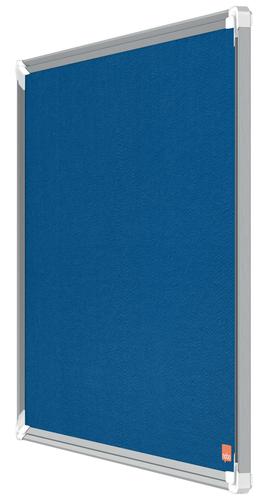 Nobo Premium Plus Blue Felt Noticeboard Aluminium Frame 600x450mm 1915187 ACCO Brands