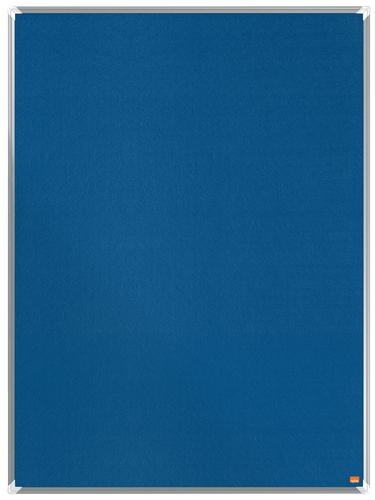 Nobo Premium Plus Blue Felt Noticeboard Aluminium Frame 600x450mm 1915187 ACCO Brands