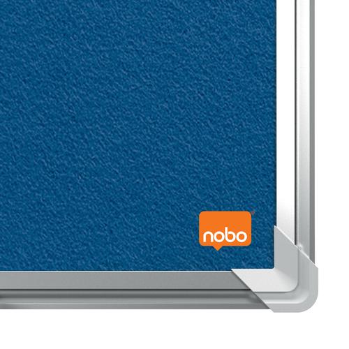 Nobo Premium Plus Blue Felt Noticeboard Aluminium Frame 1200x900mm 1915189 ACCO Brands