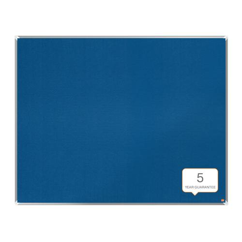 Nobo Premium Plus Felt Notice Board 1500 x 1200mm Blue 1915191 NB60863 Buy online at Office 5Star or contact us Tel 01594 810081 for assistance
